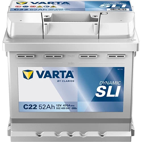 Autobatterie Starterbatterie VARTA Blue Dynamic C22 12V 52Ah 470A 552400047 NEU