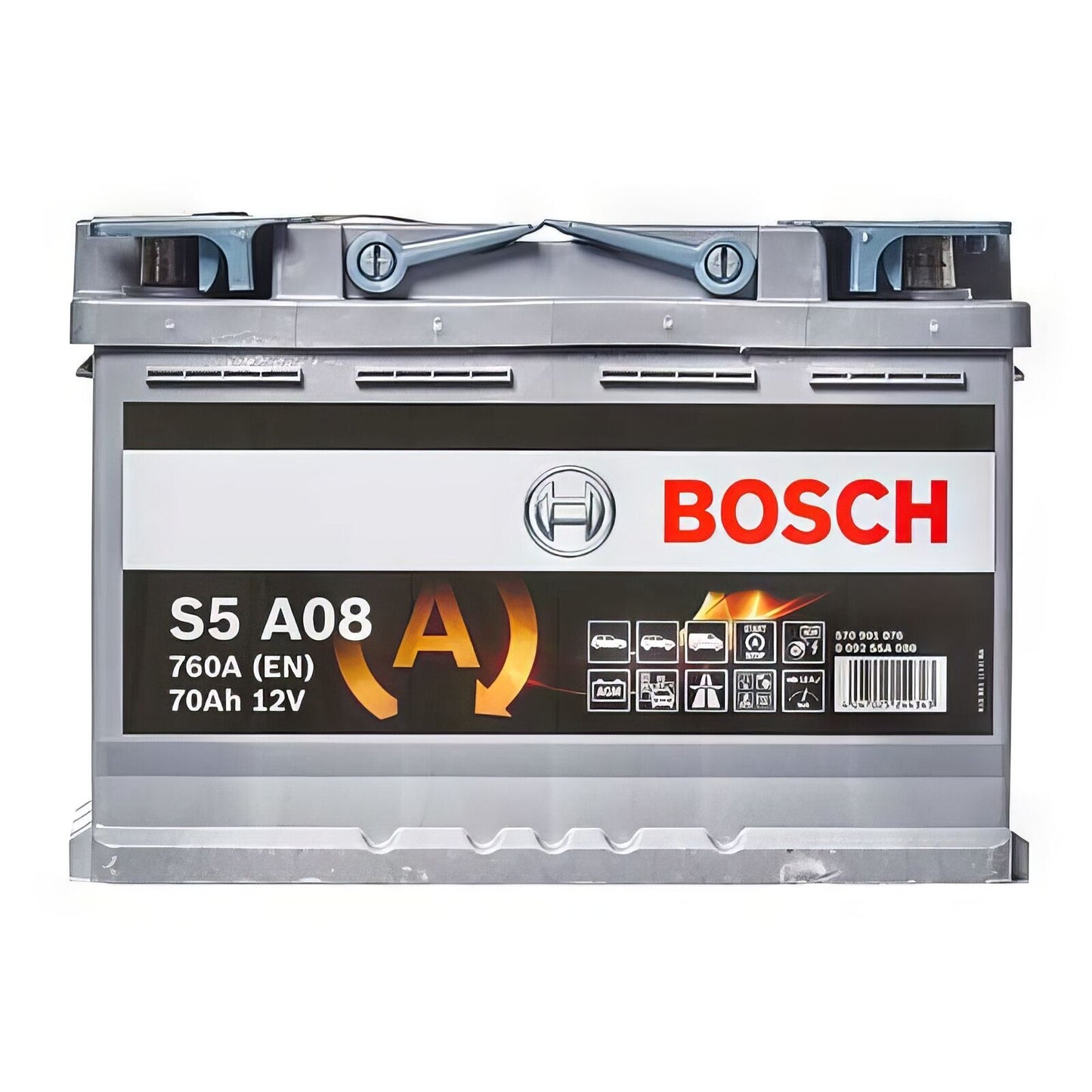 Autobatterie Bosch S5A08 Start-Stop 12V 70Ah 760A AGM Starterbatterie 0092S5A080