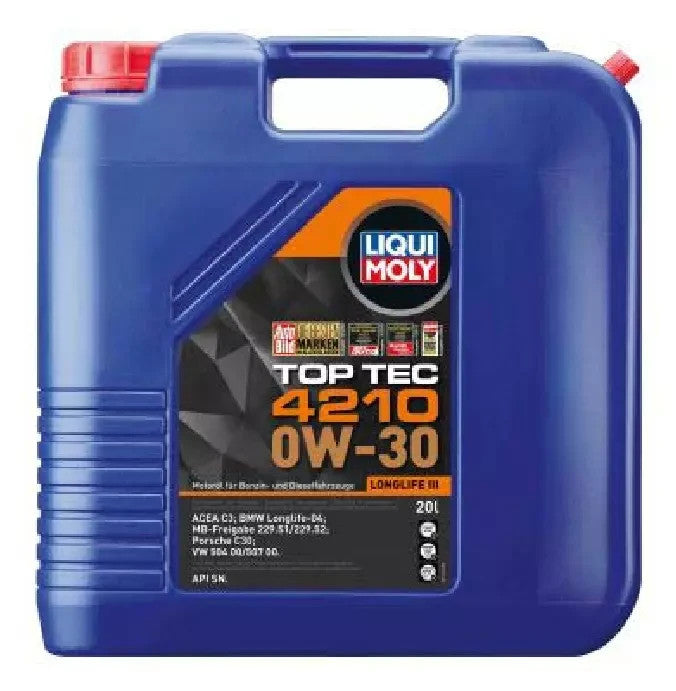 LIQUI MOLY Top Tec 4210 Motoröl 0W-30 20-Liter VW 504 00 / 507 00 / C30 - 21606