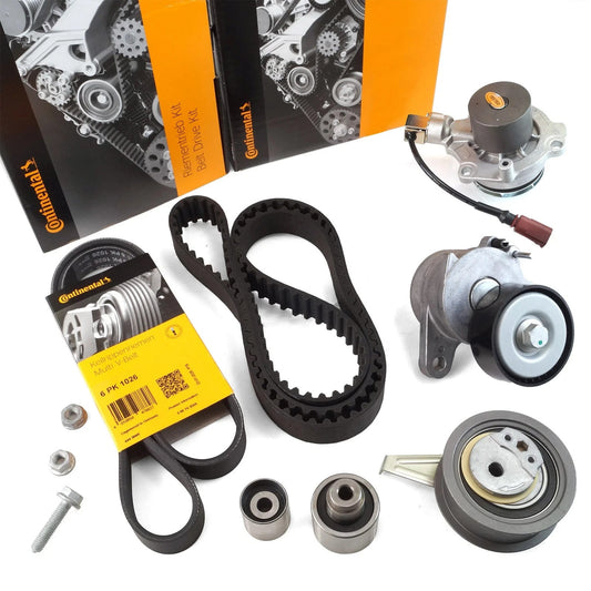 ZAHNRIEMENSATZ CONTINENTAL +WASSERPUMPE FÜR AUDI SEAT SKODA VW 1.6 2.0 TDI