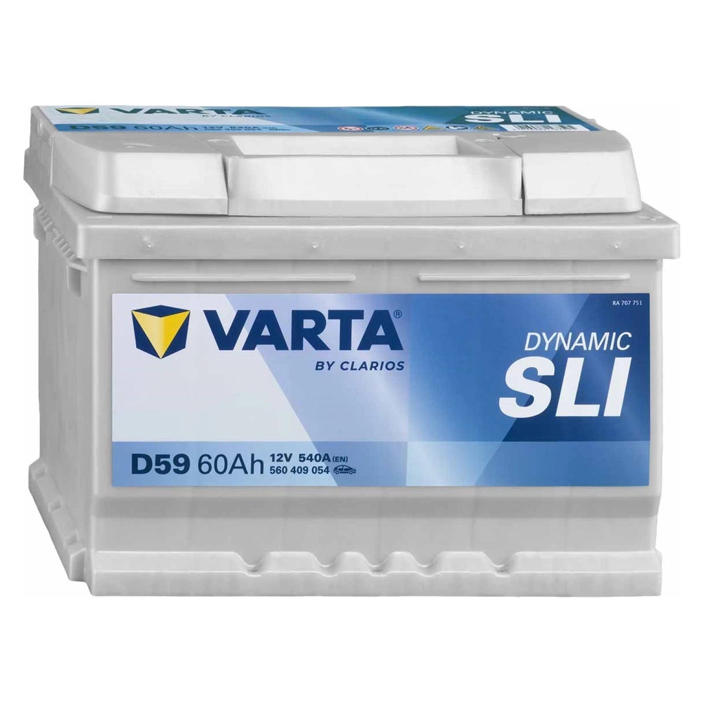 Autobatterie 12V 60Ah 540A/EN Varta Blue D59 Dynamic Starterbatterie 560409054