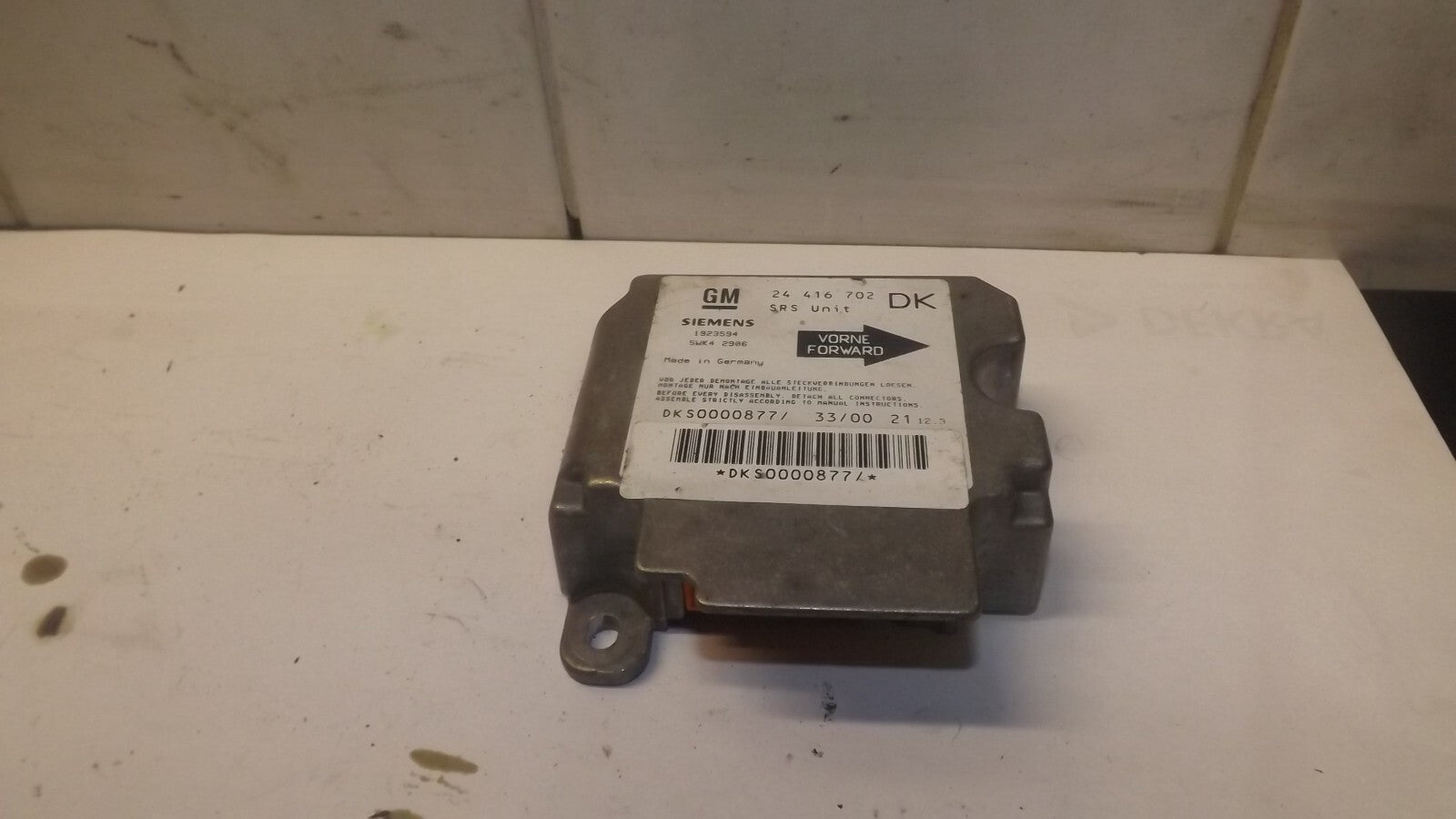 Opel Vectra B Steuergerät Airbagsteuergerät Airbag Modul 24416702DK