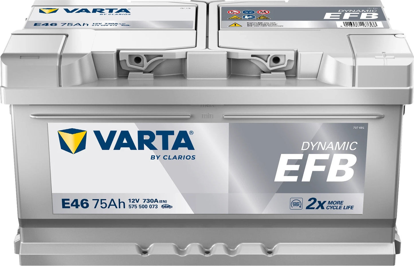 VARTA E46 Blue Dynamic EFB 12V 75Ah 730A Autobatterie 575500073