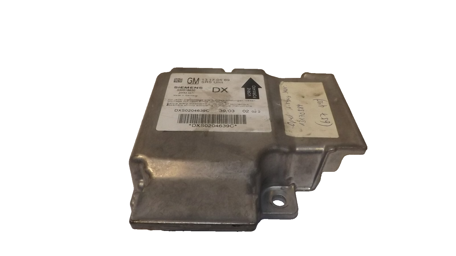 Opel Steuergerät Airbagsteuergerät Airbag Modul 13170589