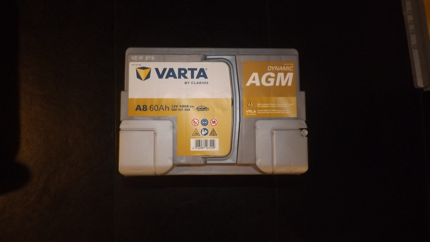 VARTA AUTOBATTERIE DYNAMIC AGM 60Ah 680A A8 STARTERBATTERIE