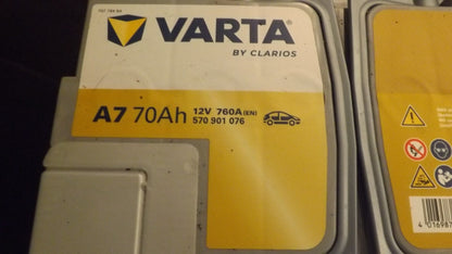 Neue Version Gelb VARTA A7  Yellow Dynamic AGM 70Ah 12V StartStop Plus 570901076