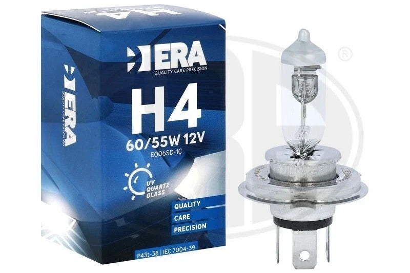 2x ERA Glühlampe Glühbirne Fernscheinwerfer Fernlicht E006SD-1C H4 60/55W 12V