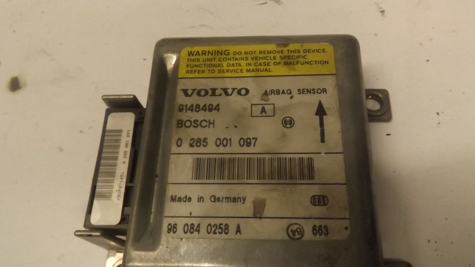 Volvo Steuergerät Airbagsteuergerät Airbag Modul 0285001097 9148494