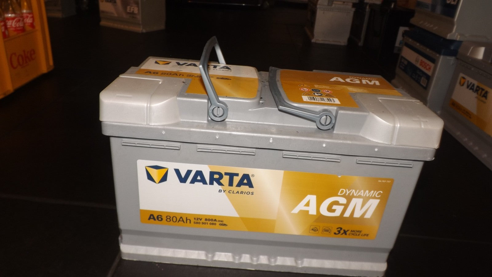 Varta A6 Autobatterie Starterbatterie 580901080 AGM 12V 80Ah 800A