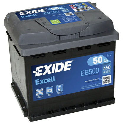 EXIDE EXCELL 12V 50AH 450A Starterbatterie Autobatterie  (EB500)